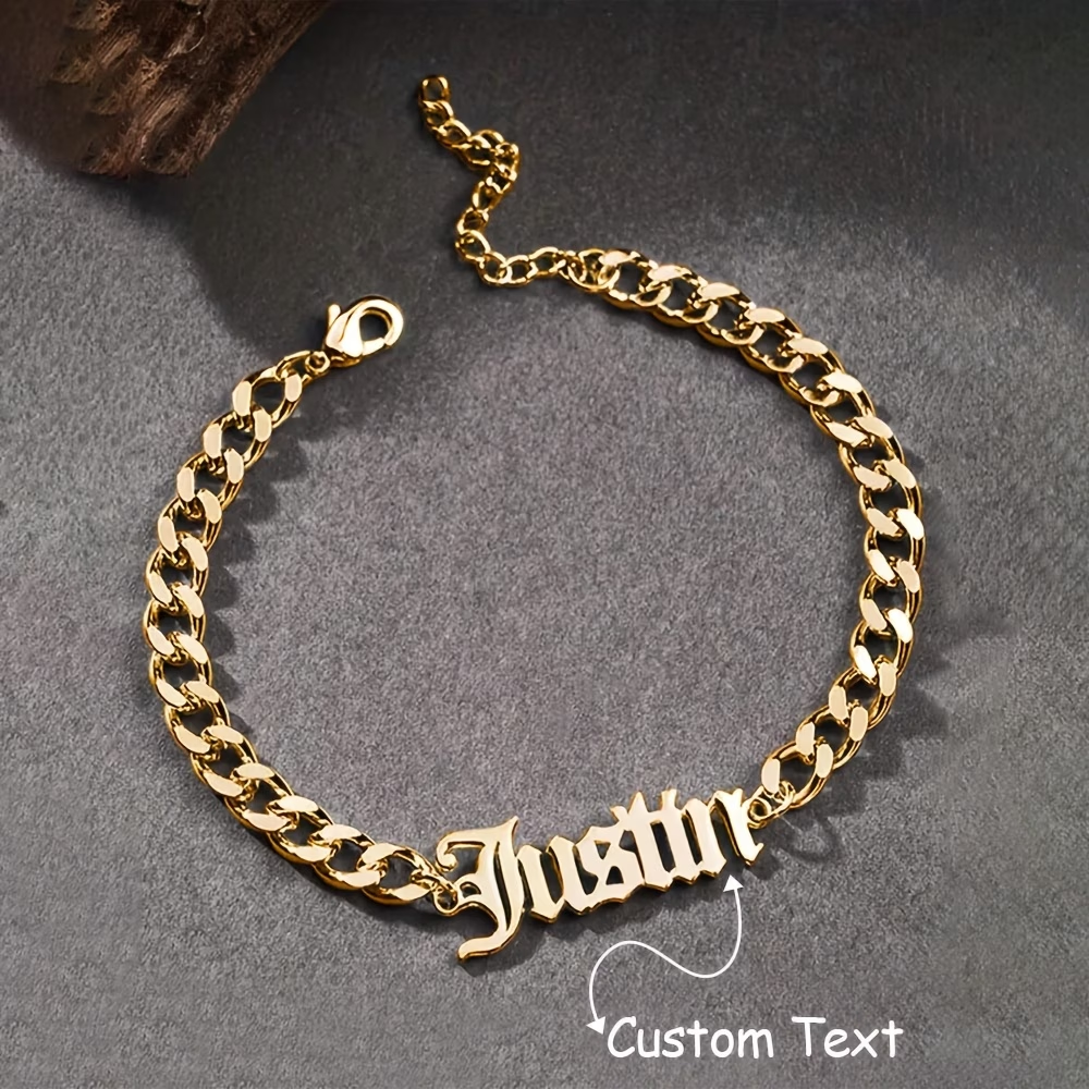 Personalized Cuban Chain Hand Chain for Both Men and Women, Custom Jewelry, Festival Gift